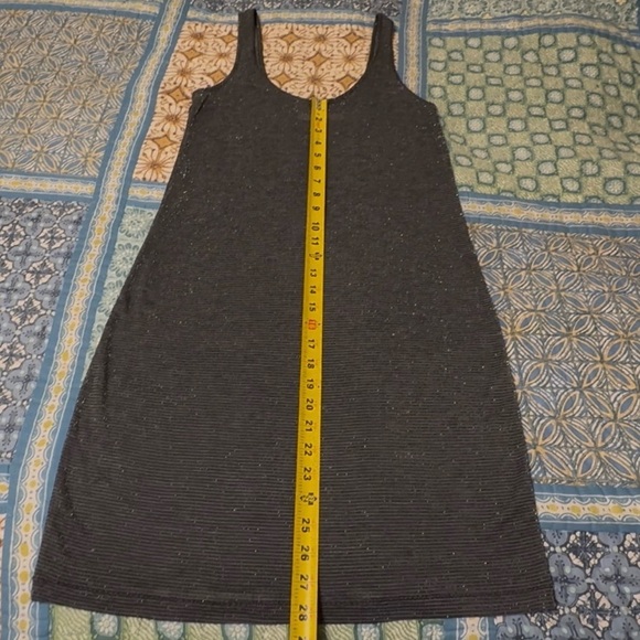 Rag & Bone Shimmer mini tank dress, sz sm, blk with silver, gently used. - Picture 5 of 9